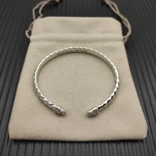 David Yurman Cable Collection torcido Pavé pulsera de puño