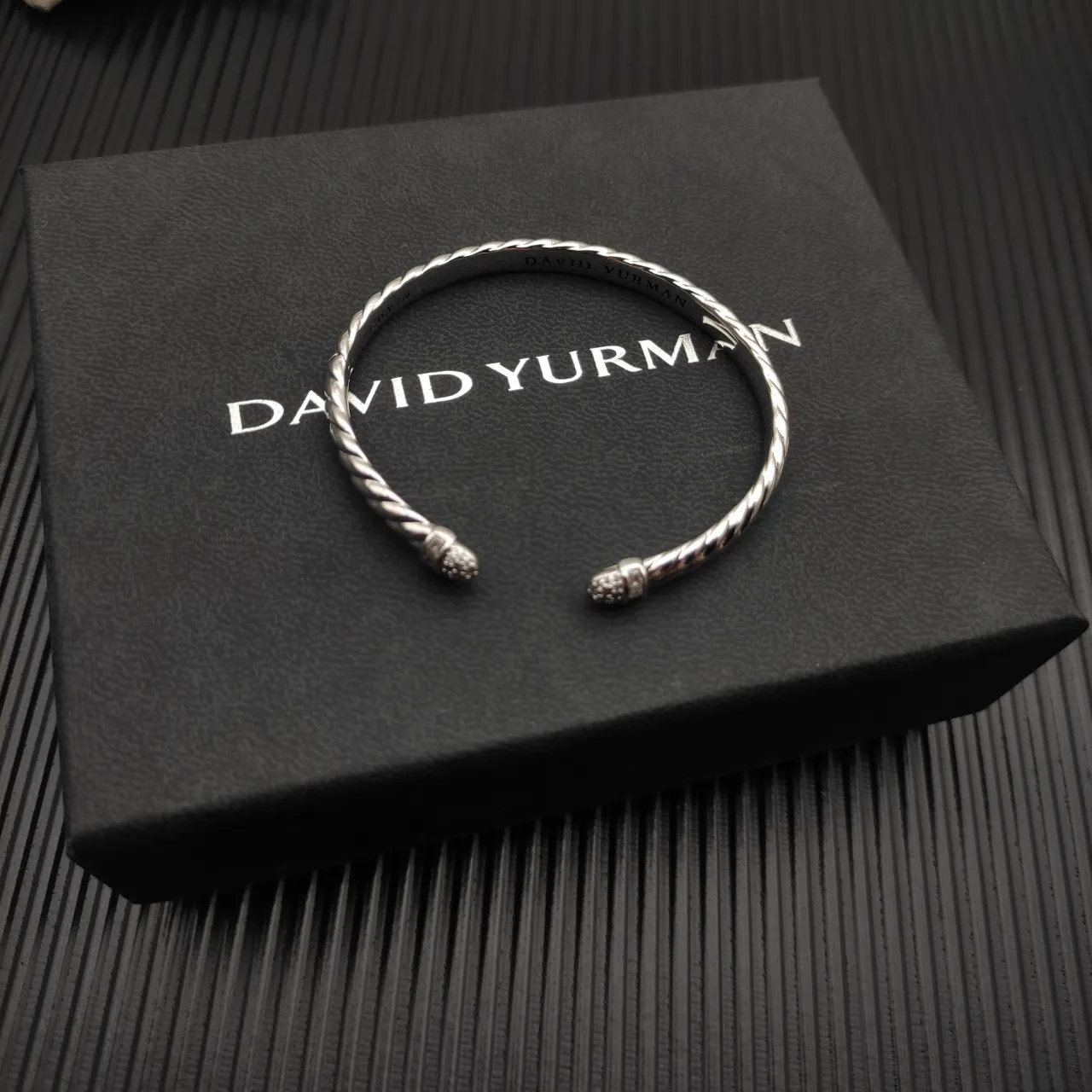 David Yurman Cable Collection Twisted Pavé Cuff Bracelet 5