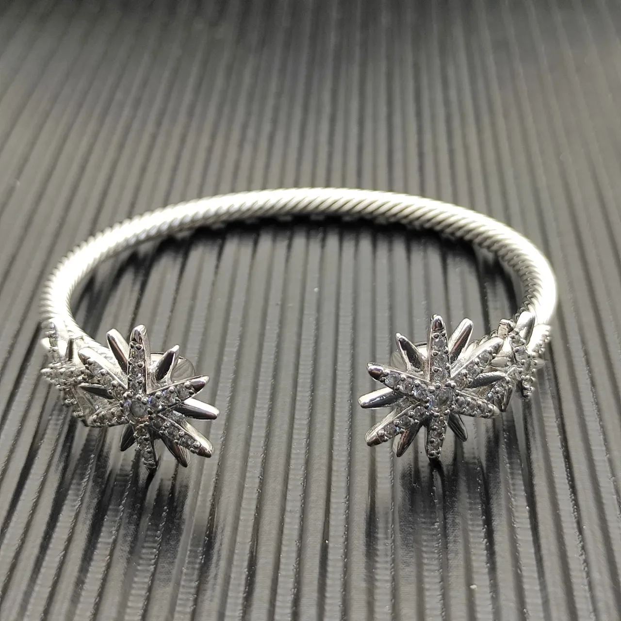 David Yurman Starburst Cable Open Cuff Bracelet 3