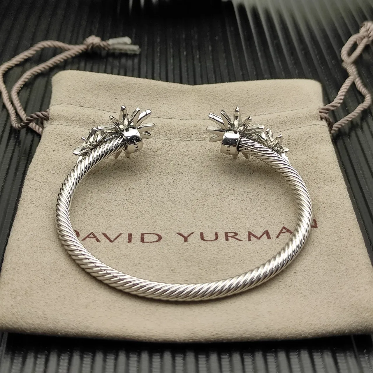 David Yurman Starburst Cable Open Cuff Bracelet 8