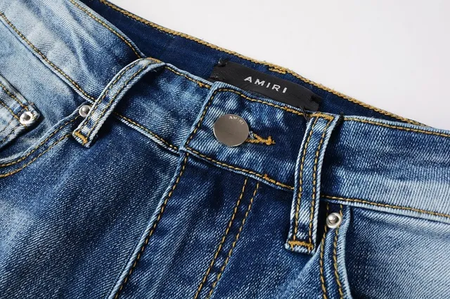 Distressed Slim-Fit Mid-Rise Blue Jeans 16