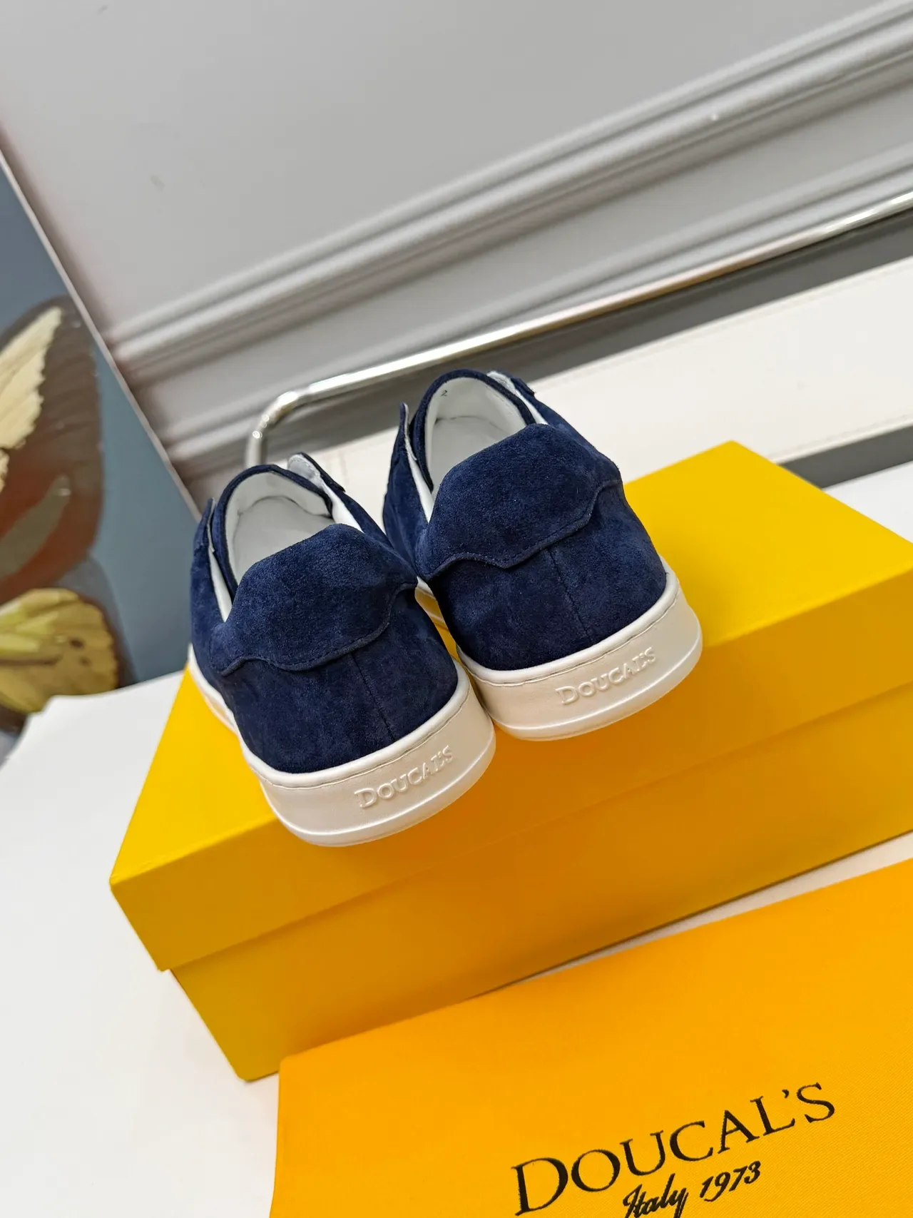Doucal's Sneakers Lifestyle Navy Daim Slip-On 3