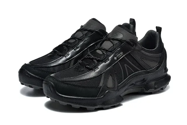 ECCO Black Mixed-Material Lifestyle Sneakers 4
