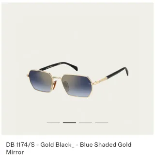 Eyewear by David Beckham DB 1174/S Gold Black Blue Shaded Gold Mirror Sunglasses