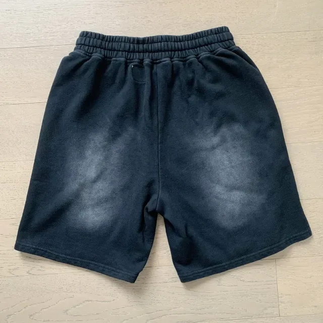 Faded Wash Elastic Waist Drawstring Shorts 8