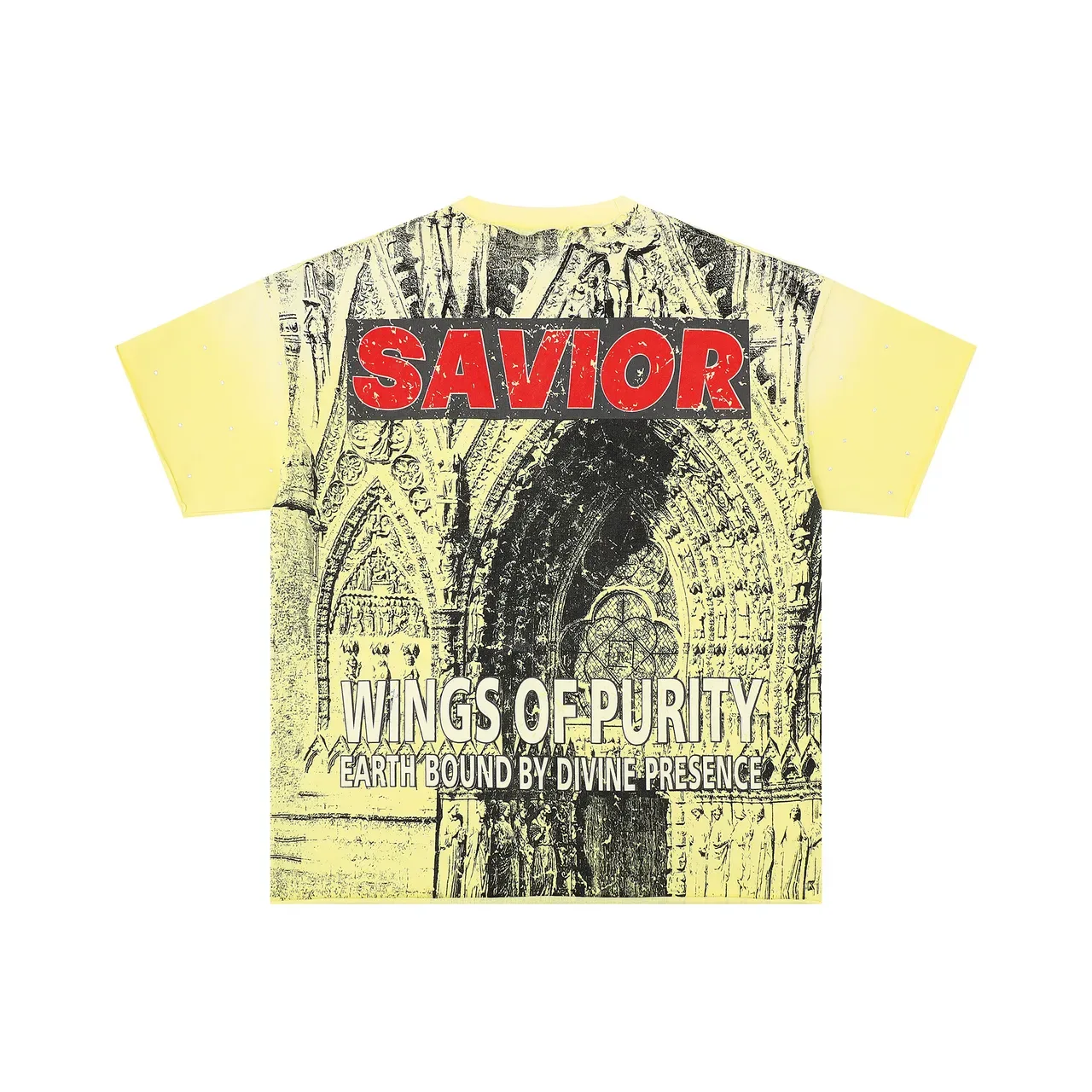 FIRST ROW Magazine Cover Graphic Print Yellow T-Shirt 3