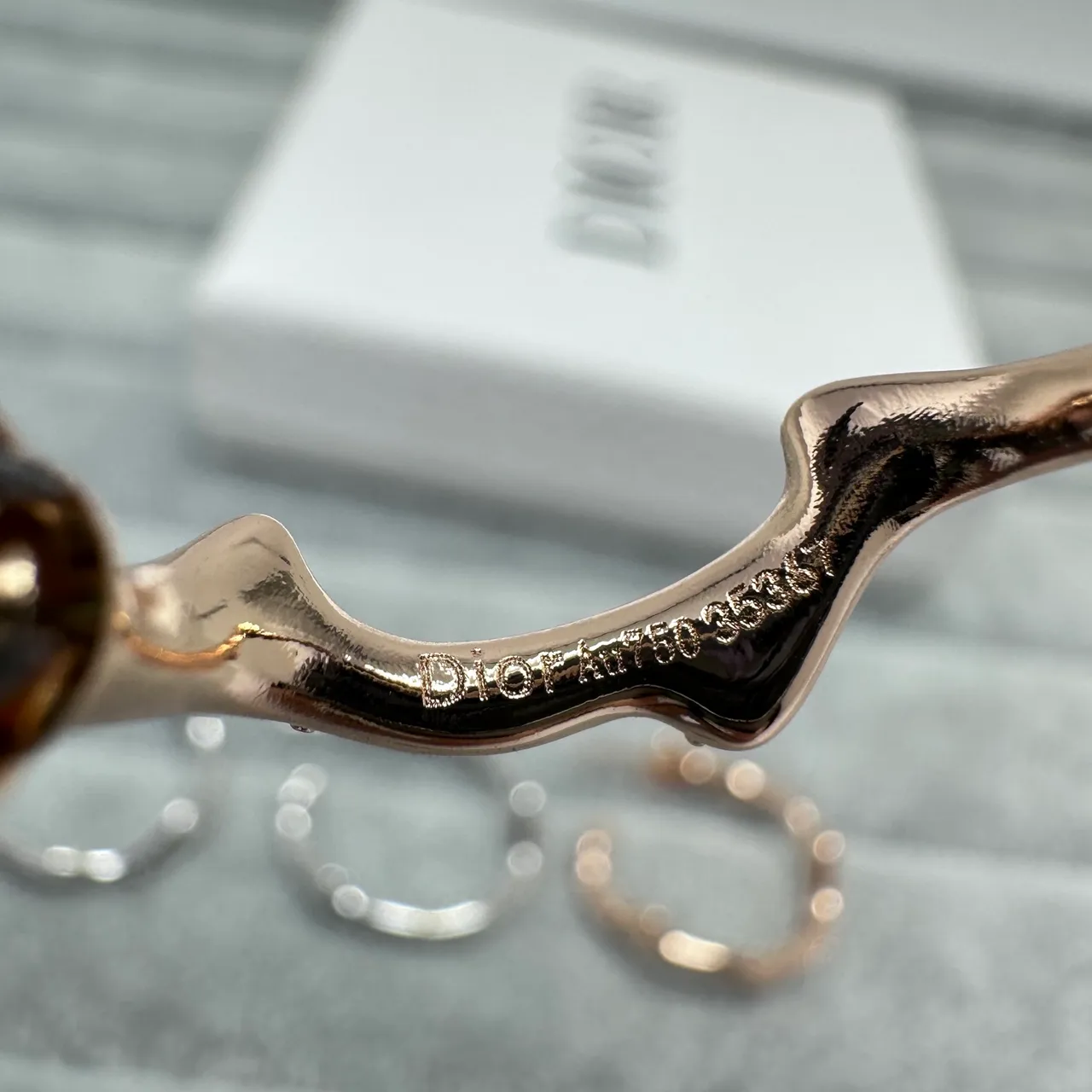 Gold and Silver Tone Pavé Crystal Organic Hoop Earrings 5