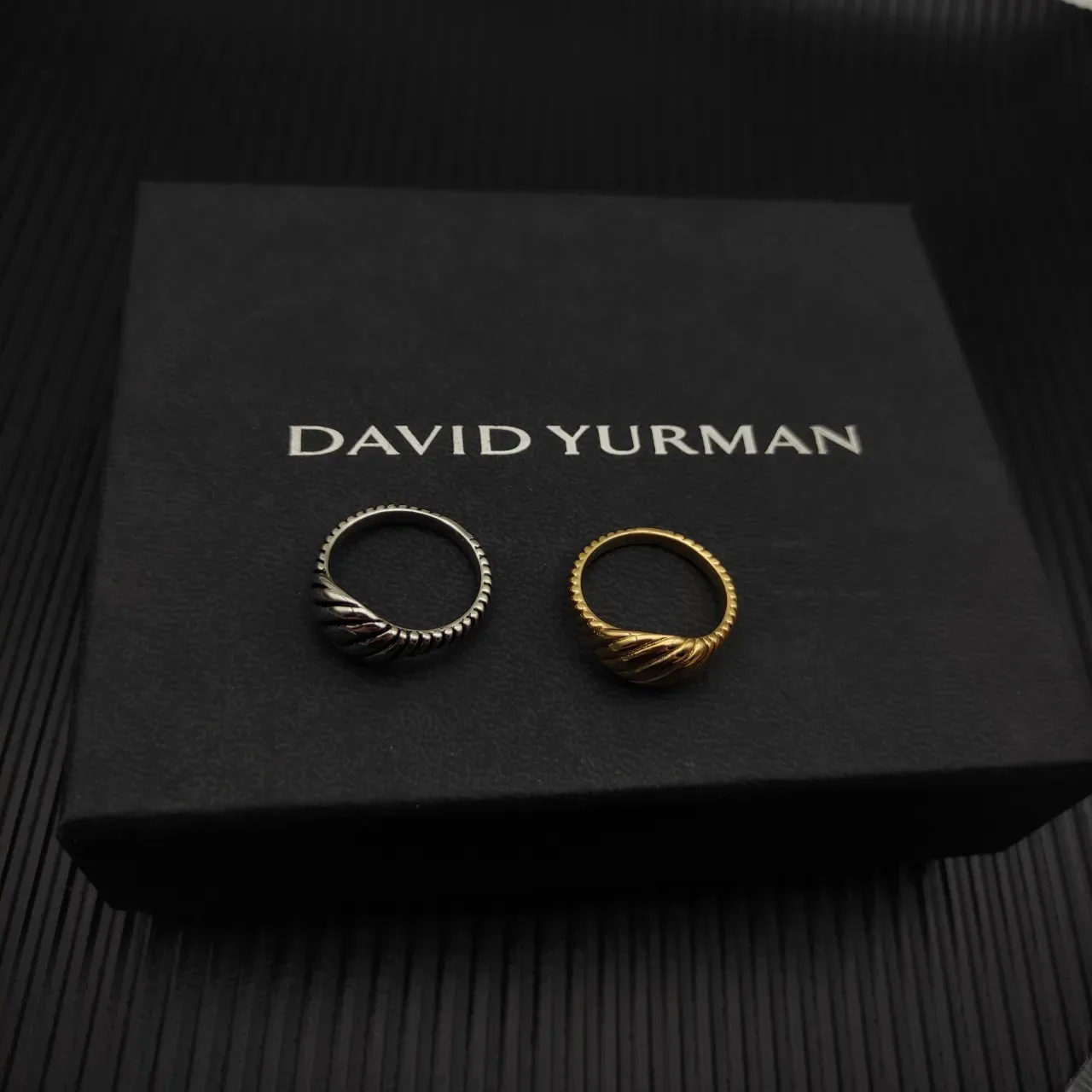 Gold and Silver Twisted Ribbed Sculpted Rings 3