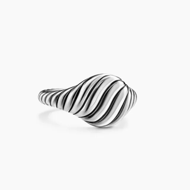 Gold and Silver Twisted Ribbed Sculpted Rings 11