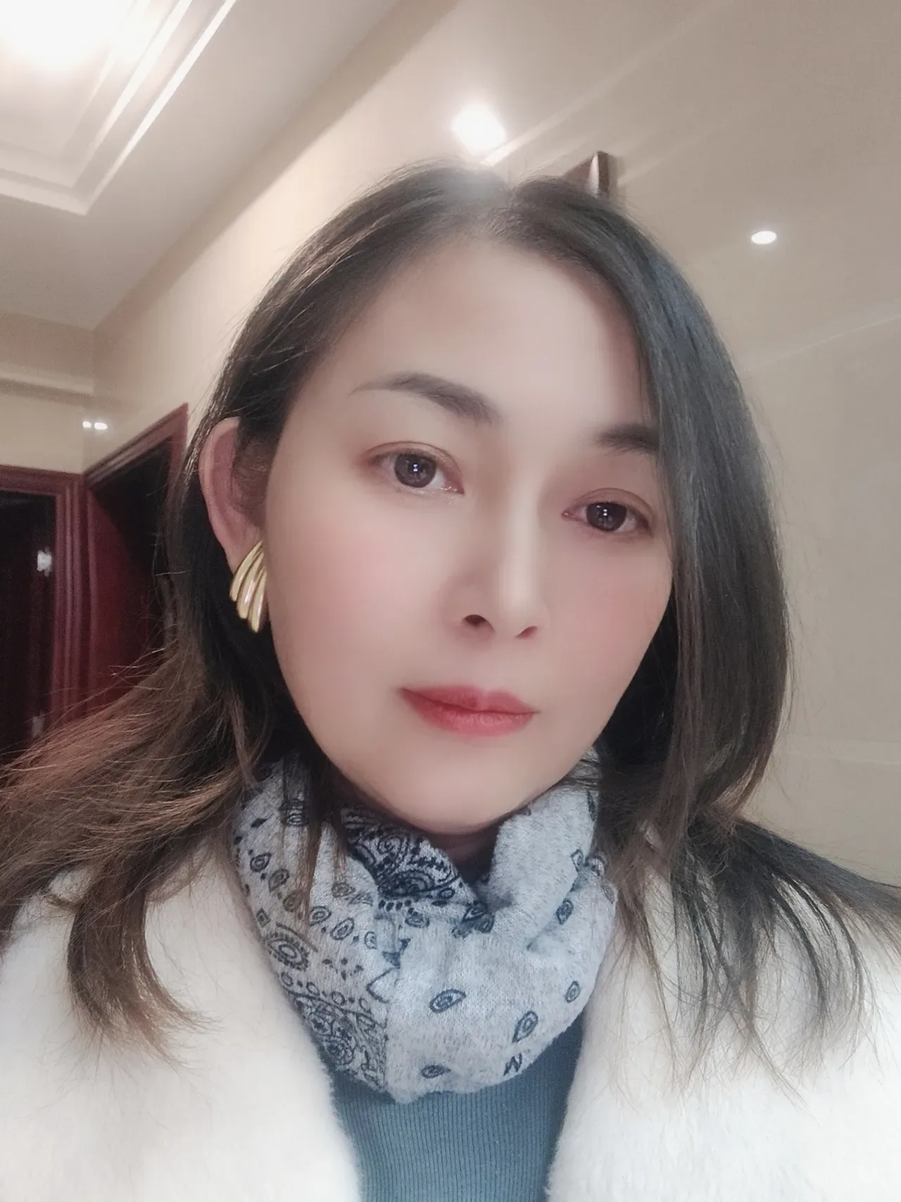 Gold Layered Elongated Teardrop Sculptural Earrings 2