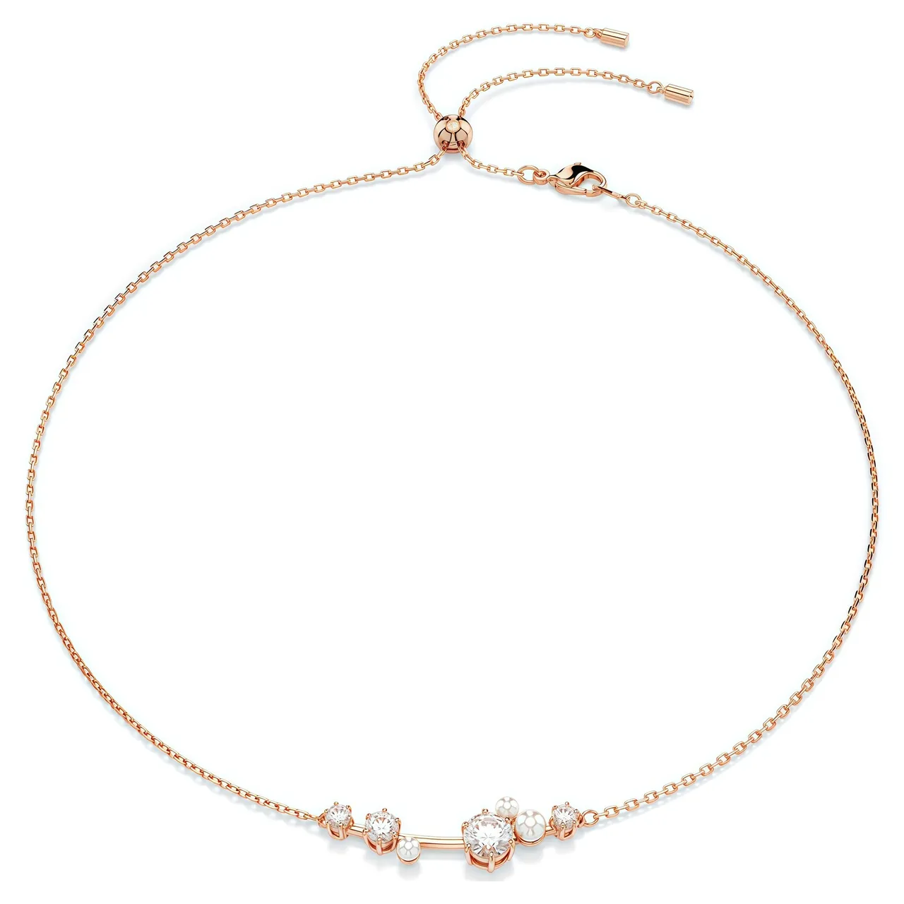 Gold Pink Multi-Stone Cascade Round Bezel-Set Gems Earrings 2