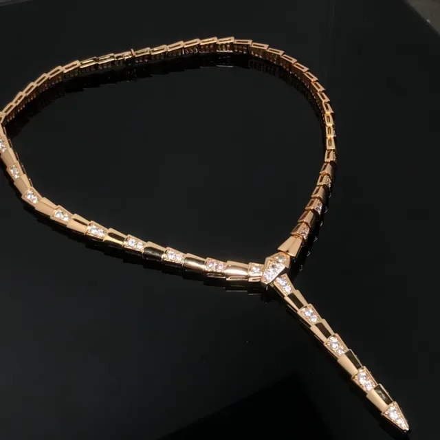 Gold Silver Articulated Segment Chain Pavé-Set Stones Necklace 3