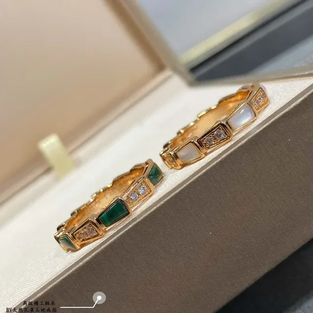 Gold-Tone Segmented Gemstone Stackable Rings 7