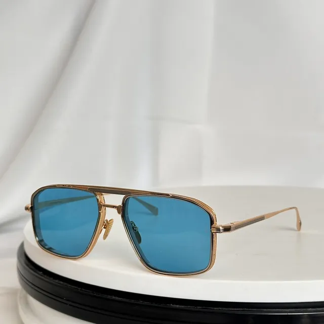 Gold-Tone Shield Frame Gradient Purple-Pink Lens Sunglasses 8