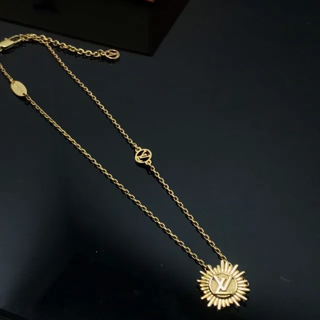 Gold-Tone Sunburst Pendant Necklace 3