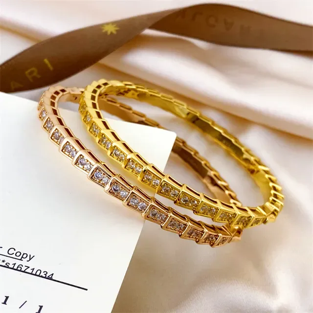 Gold-Toned Geometric Pavé-Set Rigid Bangle Bracelet 2