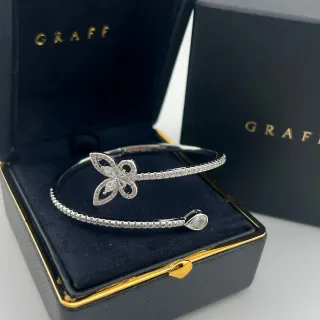 Graff Floral Pavé Bangle Pulsera