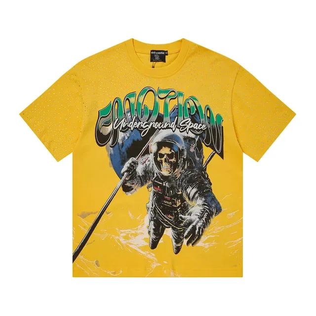 Graphic Print Astronaut Skull T-Shirt 3