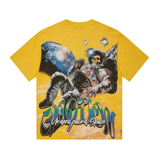 Graphic Print Astronaut Skull T-Shirt 4