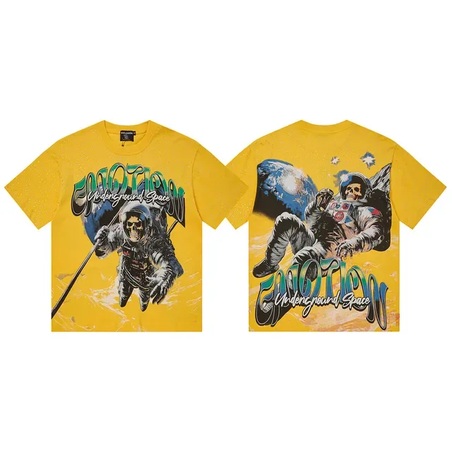 Graphic Print Astronaut Skull T-Shirt 5