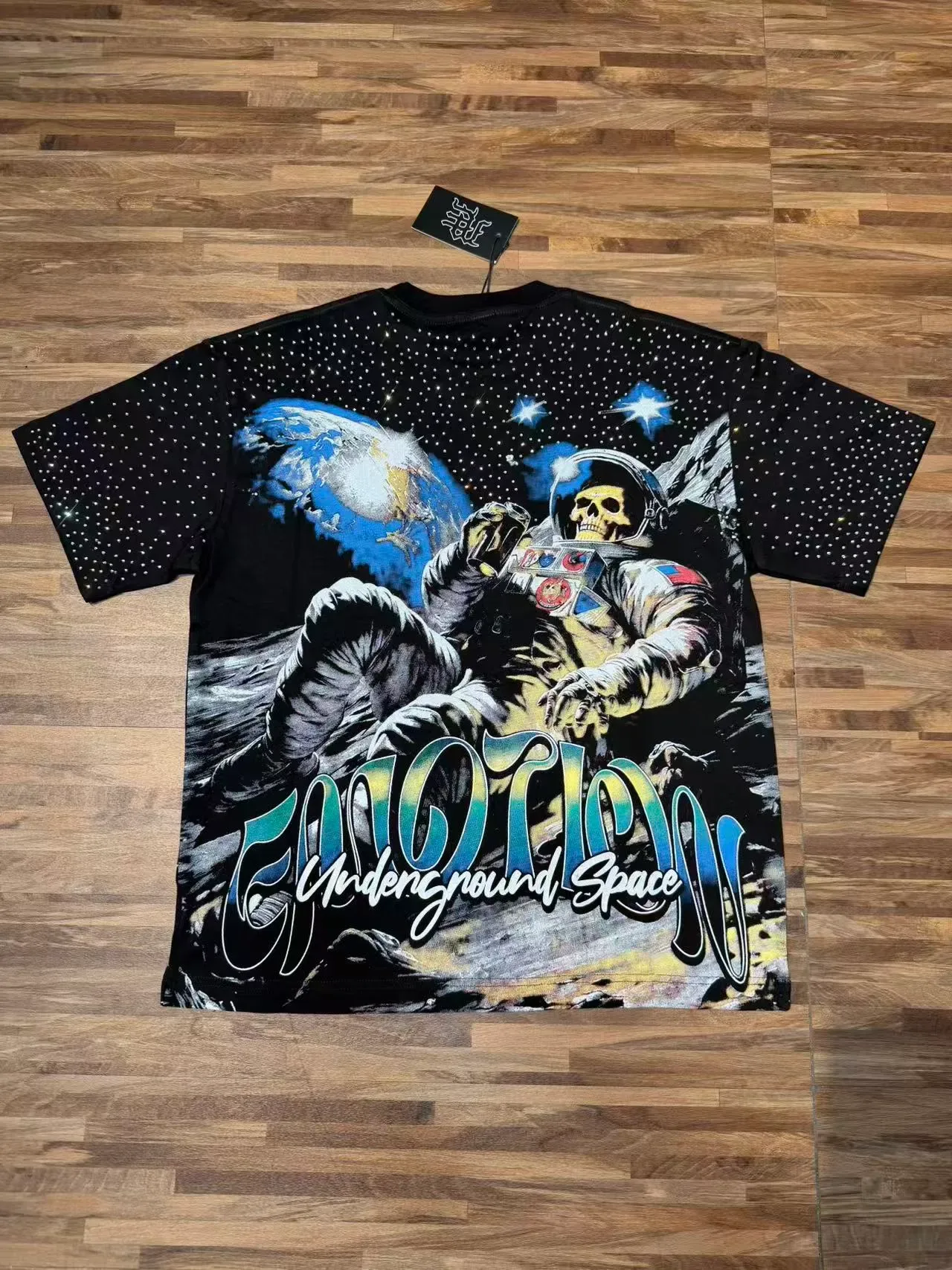 Graphic Print Astronaut Skull T-Shirt 12