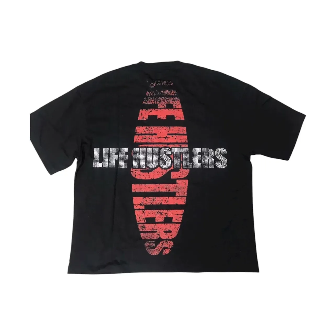 Graphic Print Collage-Style Religious Theme T-Shirt 13
