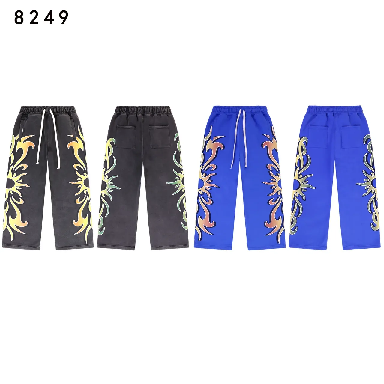 Graphic-Print Flame Motif Tracksuit 4