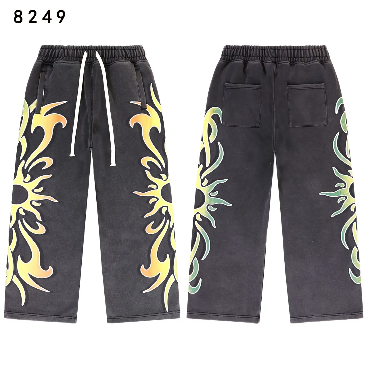 Graphic-Print Flame Motif Tracksuit 5