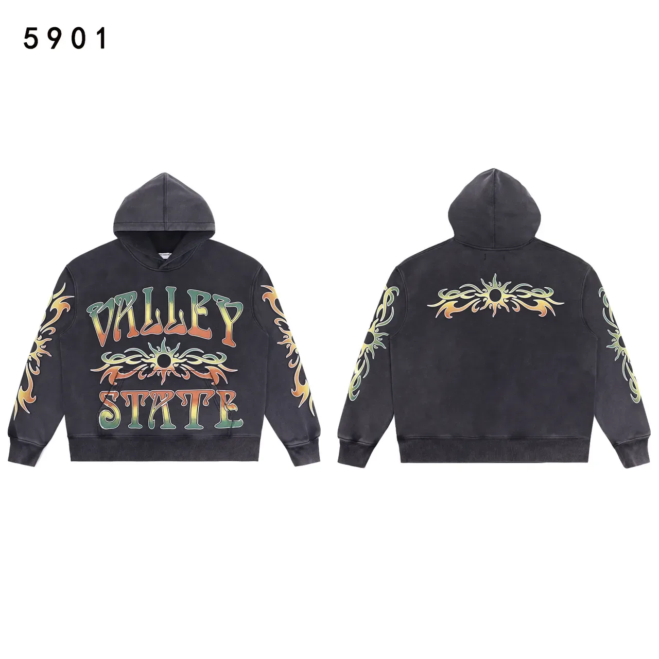 Graphic-Print Flame Motif Tracksuit 9