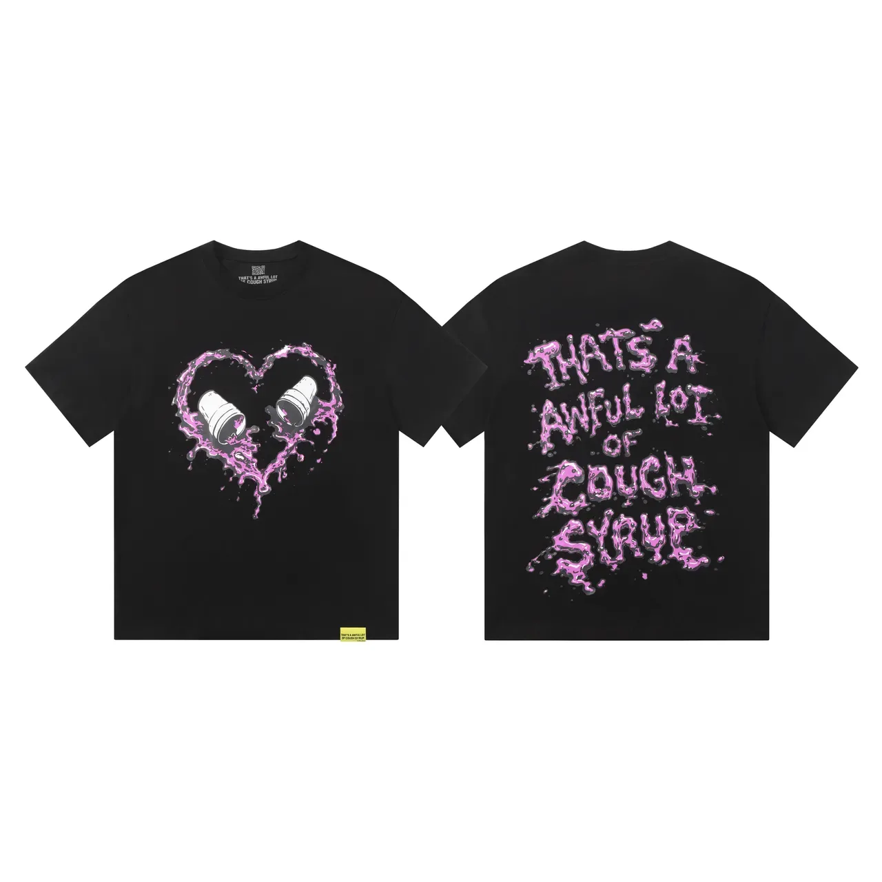 Graphic-Print Heart Liquid Splash T-Shirt 2