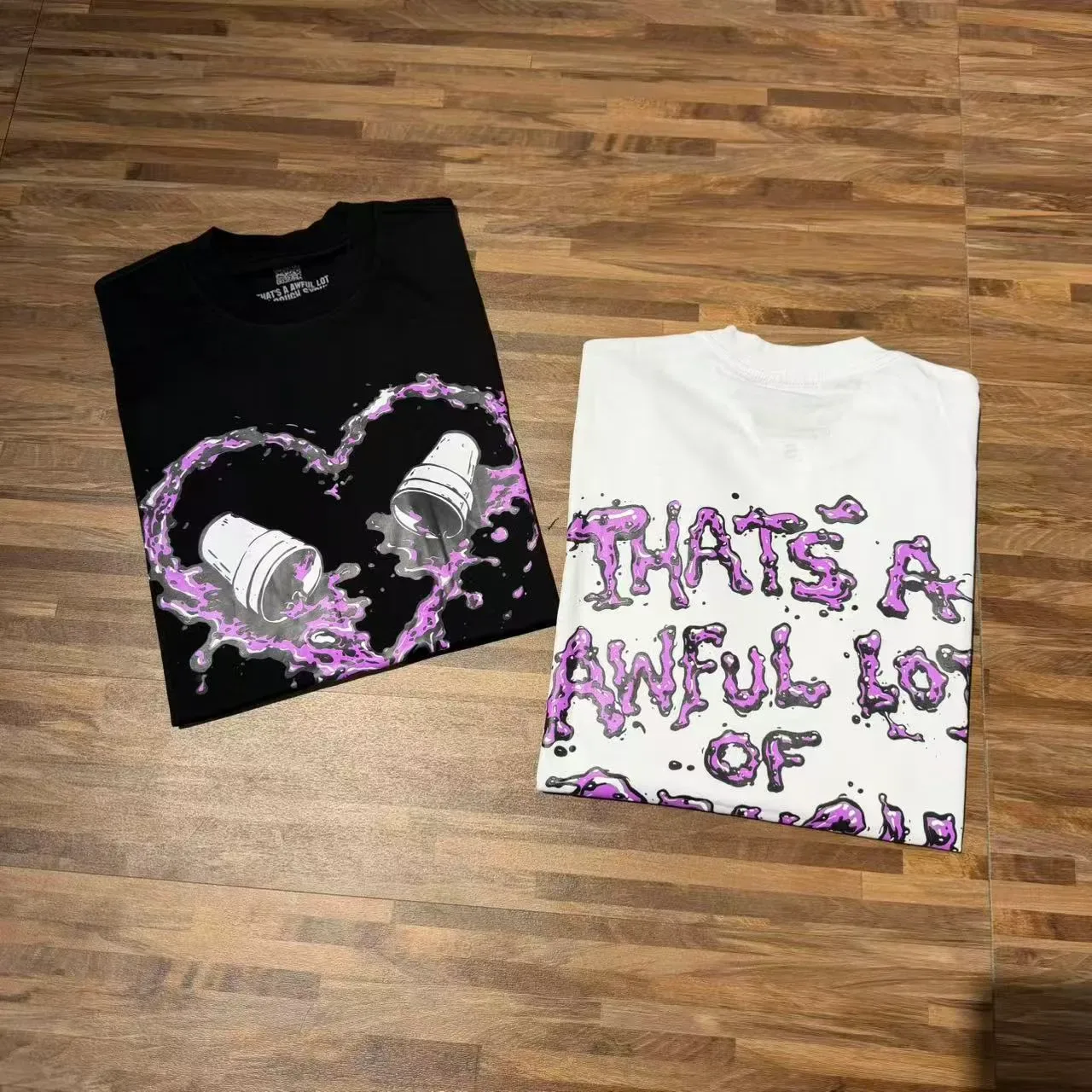 Graphic-Print Heart Liquid Splash T-Shirt 11