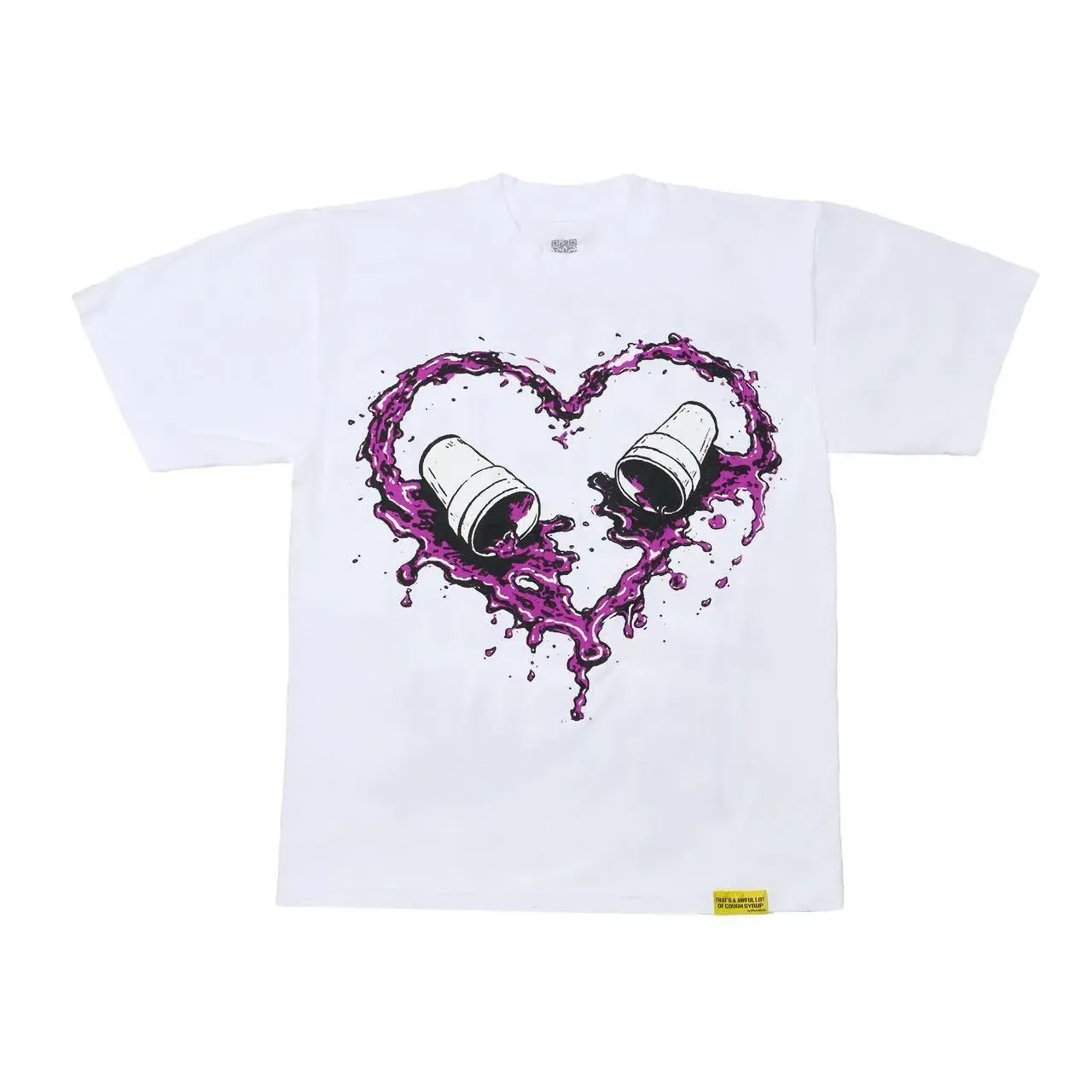 Graphic-Print Heart Liquid Splash T-Shirt 15
