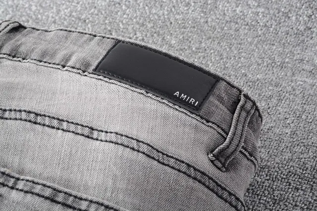 Gray Multicolor Patchwork Distressed Slim-Fit Jeans 2