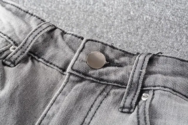 Gray Multicolor Patchwork Distressed Slim-Fit Jeans 13