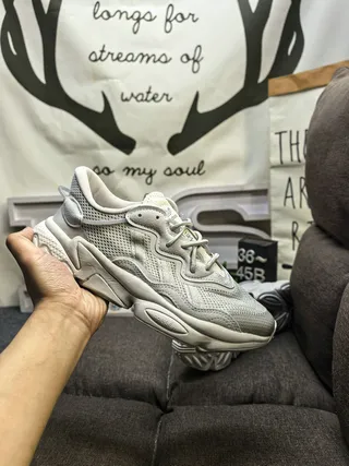 Gray Wave-Overlay Chunky Sneakers 4