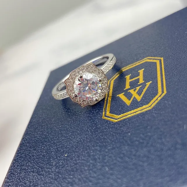 Halo Setting Scalloped Bezel Pavé Band Ring 5