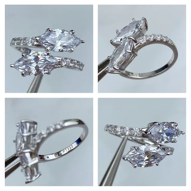 Harry Winston Crossover Double Marquise Diamond Ring 6