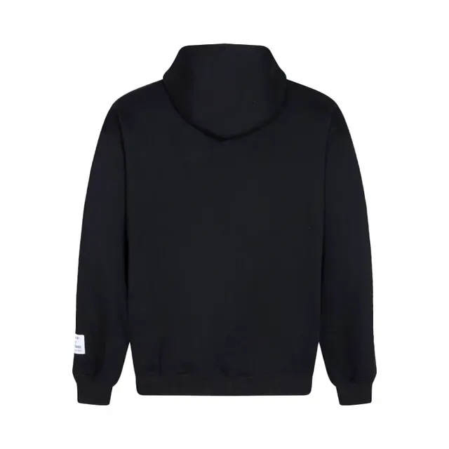 Heather Gray and Black Embroidered Text Pullover Hoodie 8
