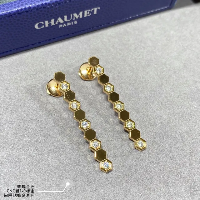 Hexagonal Link Alternating Black and Crystal Linear Dangle Earrings 5