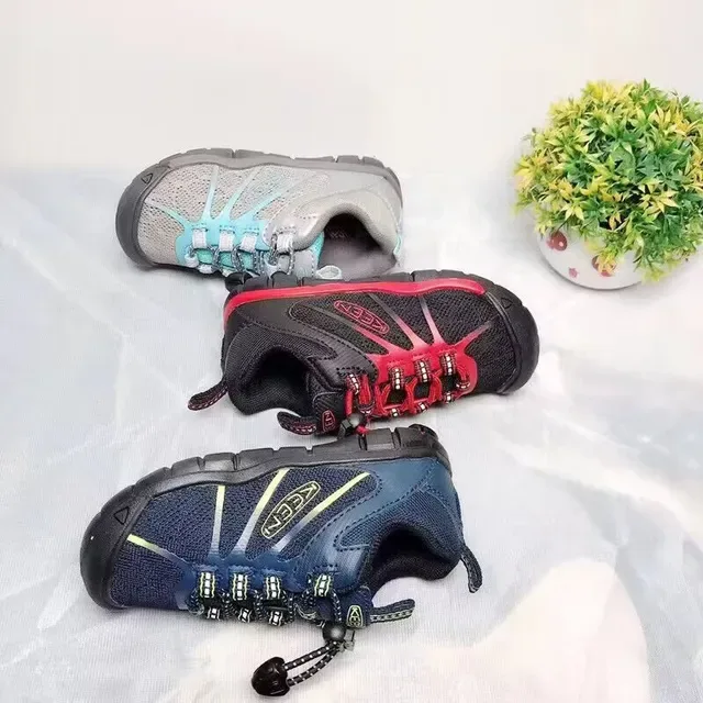 KEEN Black Red Toggle-Lace Closure Breathable Mesh Upper Lifestyle Sneakers 3