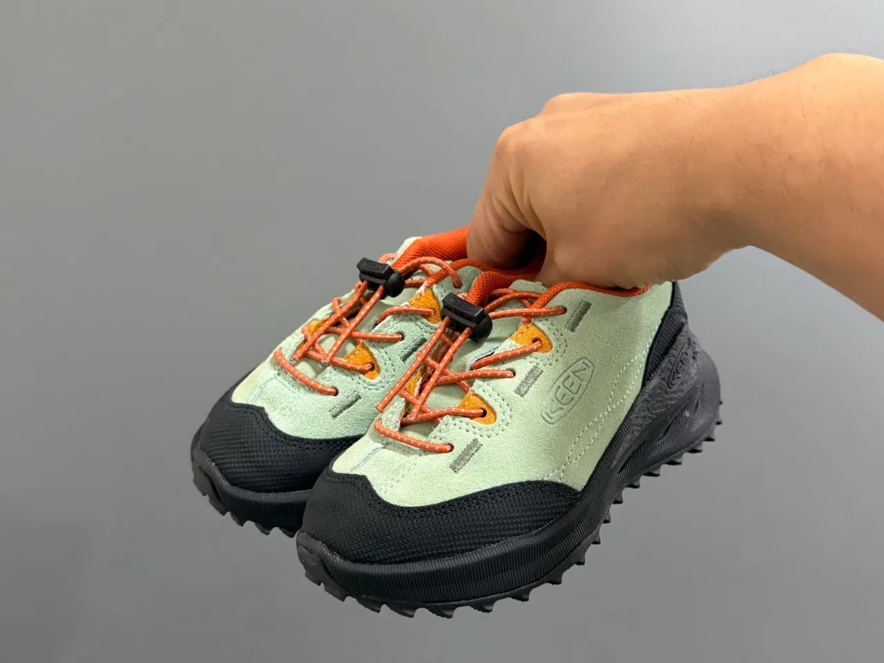 KEEN Green Beige Chunky Sole Mixed-Material Upper Lifestyle Sneakers 19