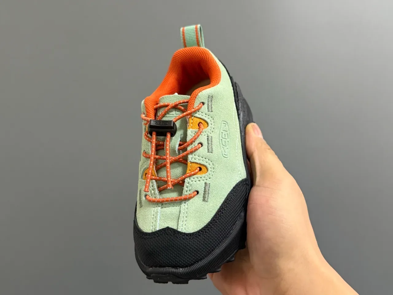 KEEN Green Beige Chunky Sole Mixed-Material Upper Lifestyle Sneakers 22