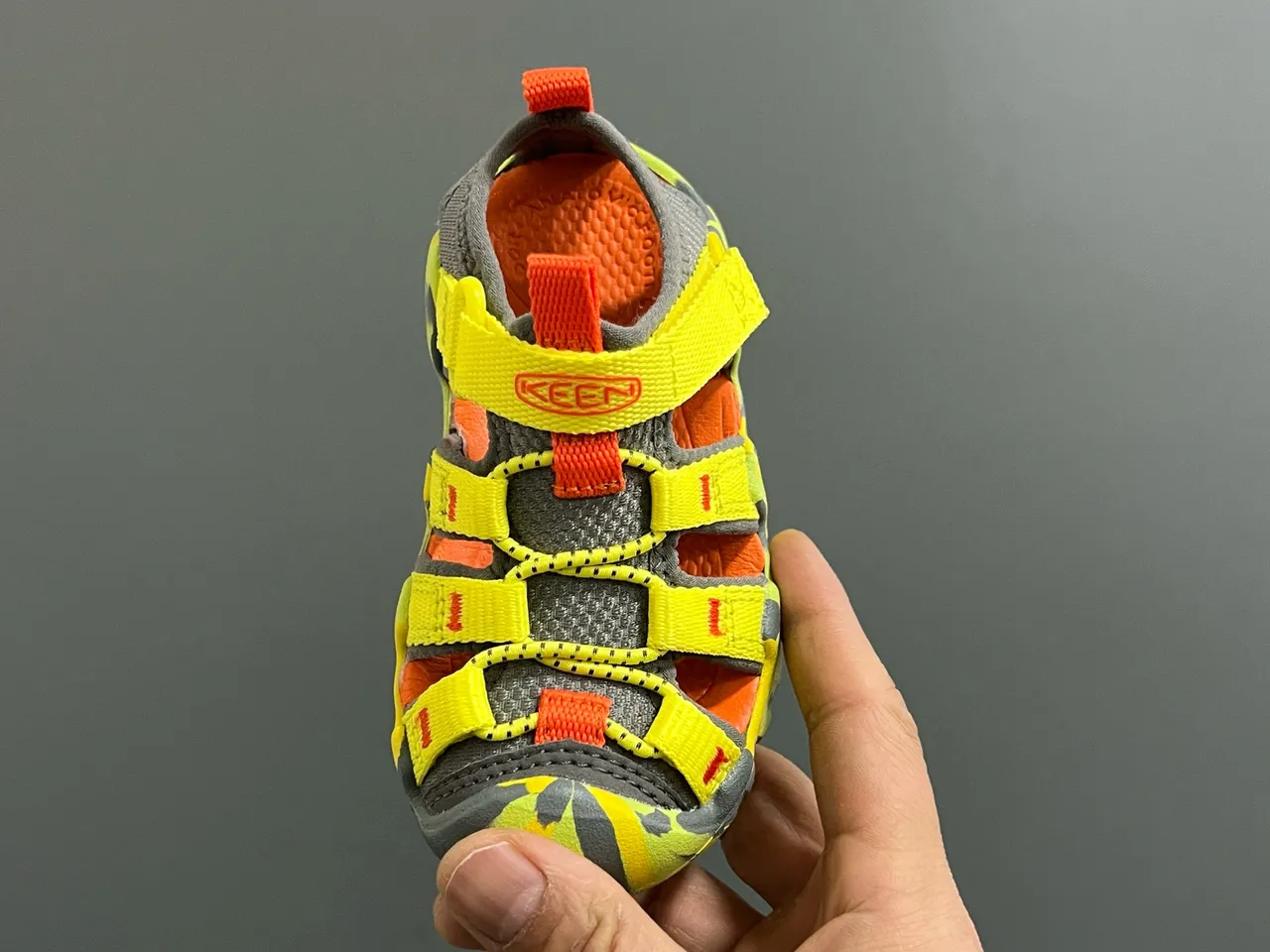 KEEN Yellow Multicolor Multi-Strap Hook-and-Loop Closure Casual Sandals 23