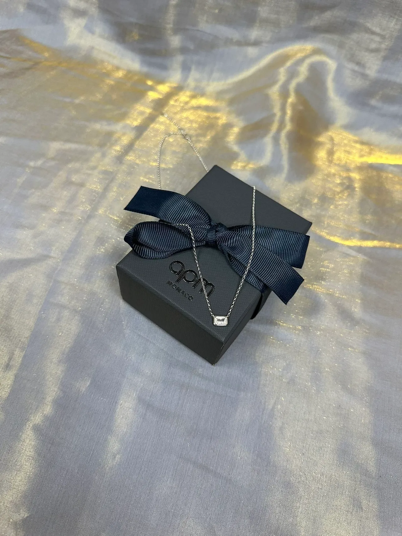 Layered Gold-Tone Rectangular Bezel Pendant Necklaces 4