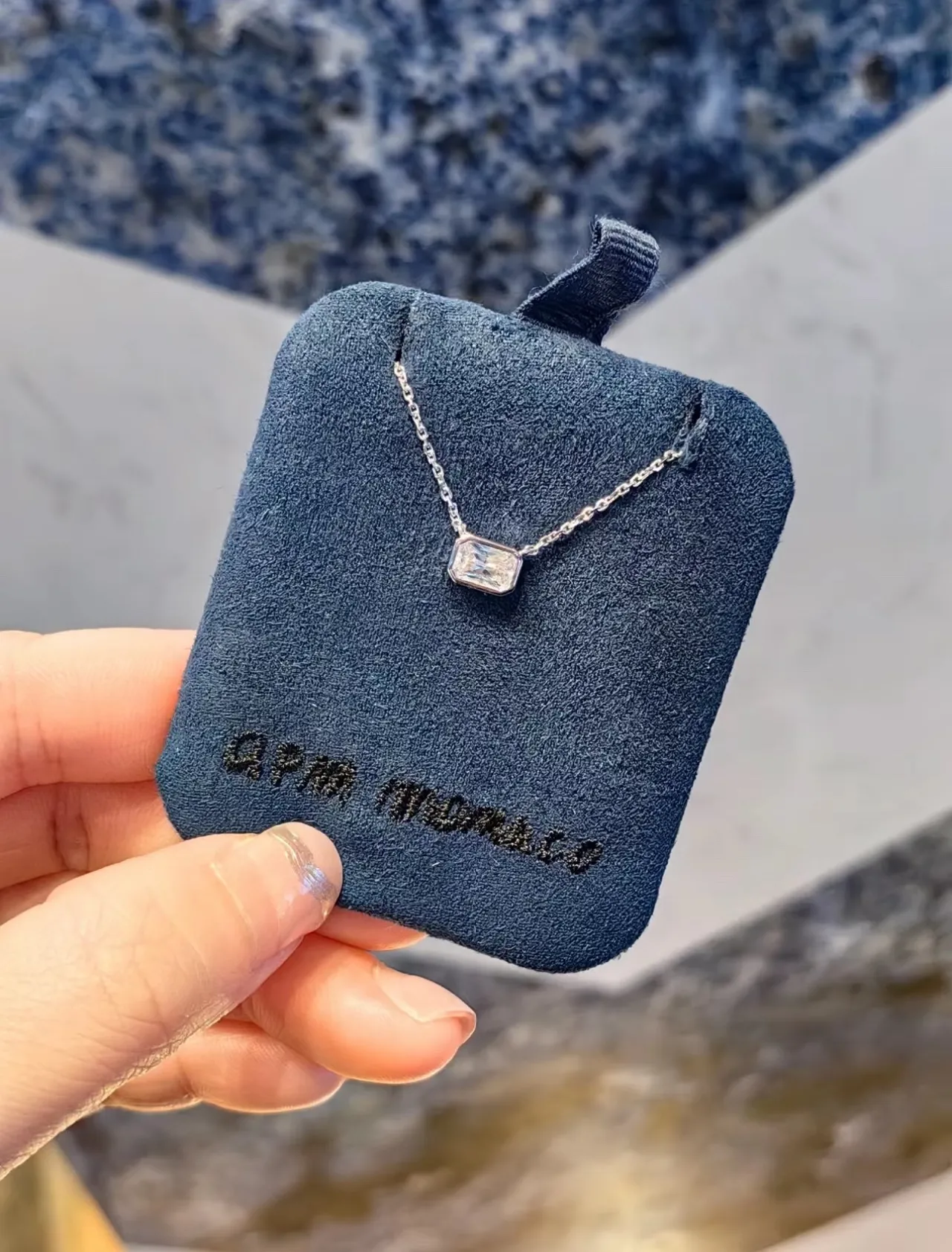 Layered Gold-Tone Rectangular Bezel Pendant Necklaces 7