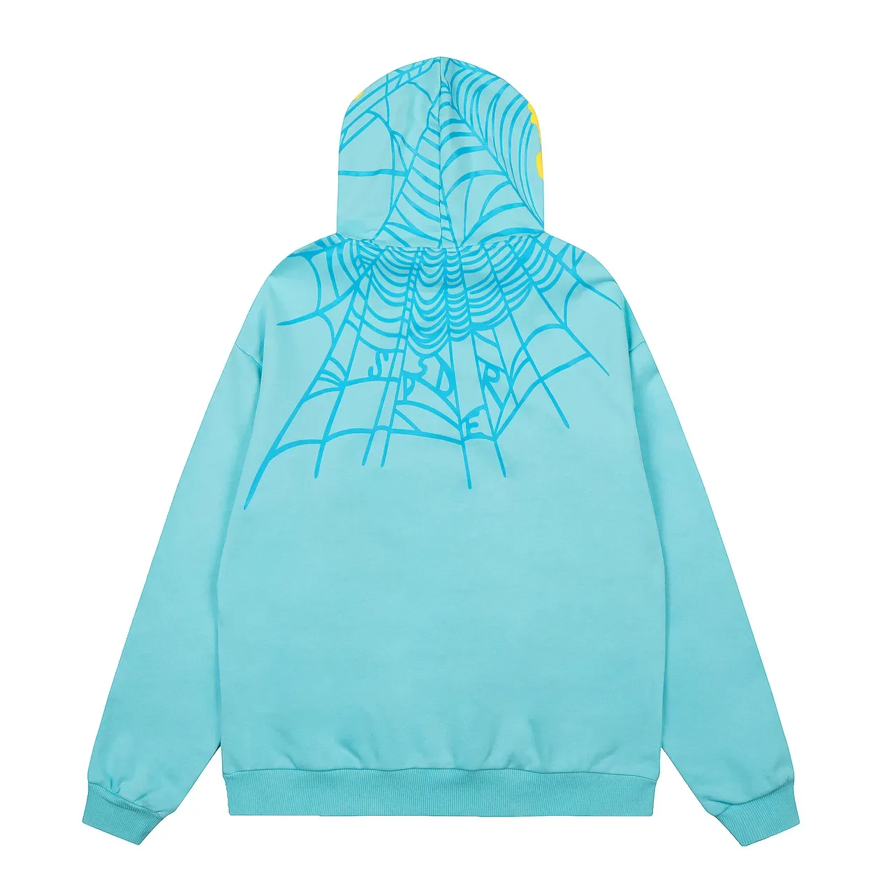 Light Cyan Graphic-Print Oversized Hoodie and Jogger Tracksuit 6