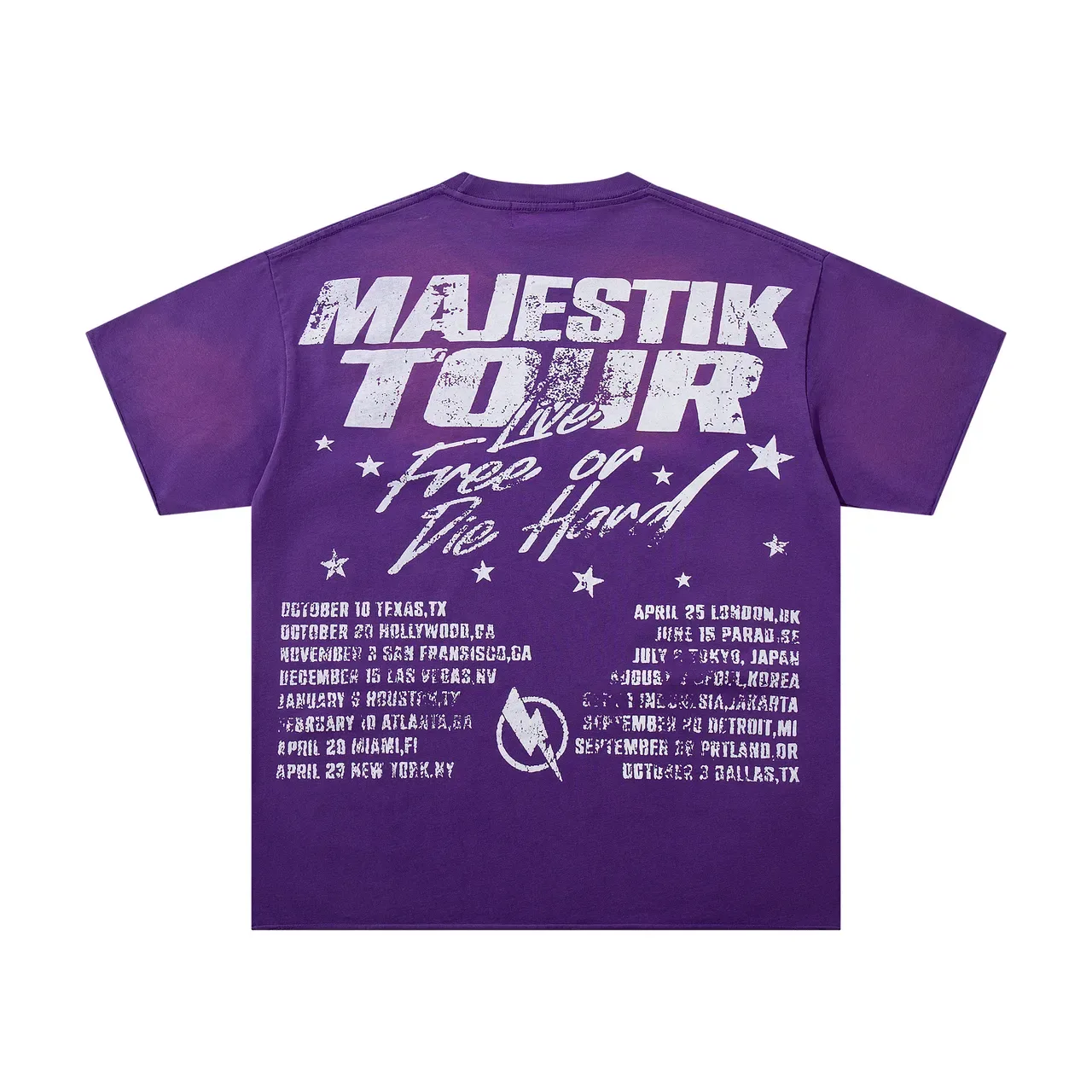 MAJESTIK Tour Poster Graphic Purple T-Shirt 3