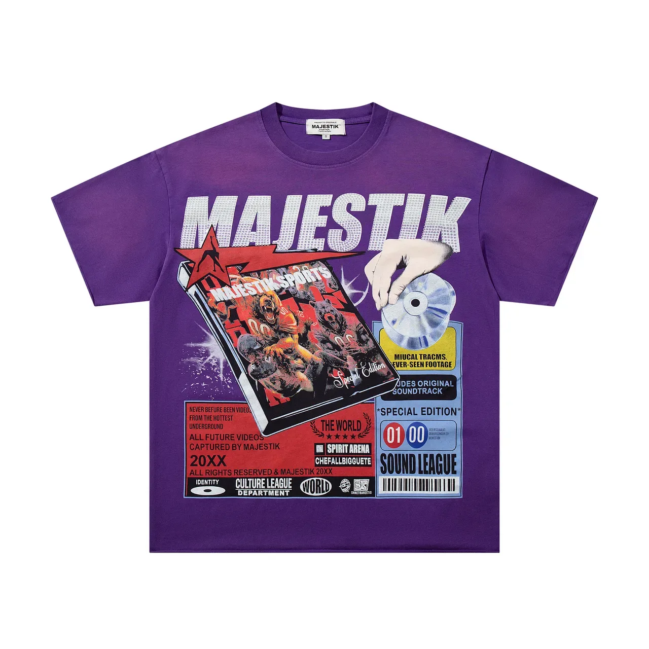 MAJESTIK Tour Poster Graphic Purple T-Shirt 4