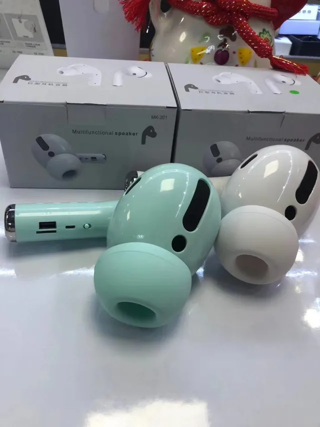 أخضر نعناعي وأبيض Big Pea سماعات رأس مكبر صوت TWS سماعات أذن 14