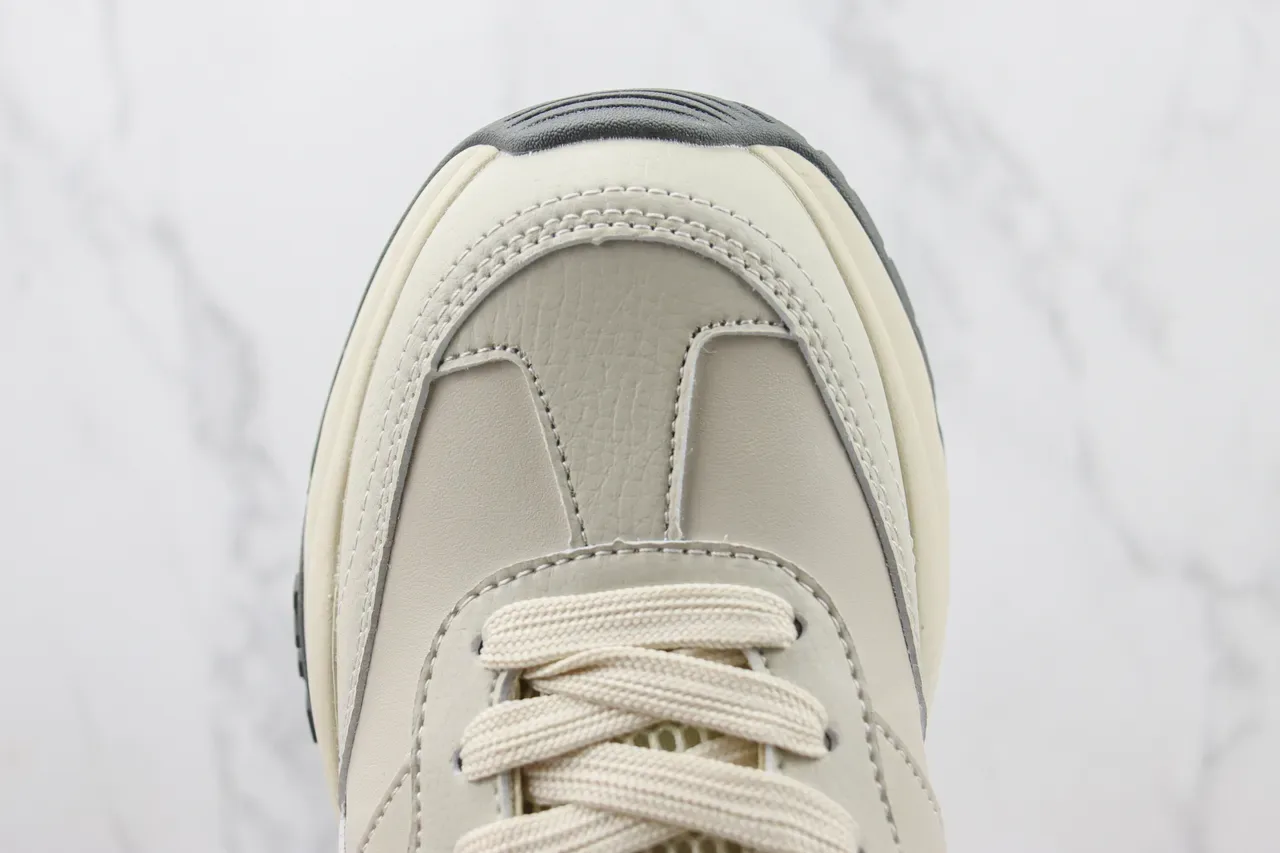 MLB LA Logo Runner Beige Gray Low-Top Layered Midsole Lifestyle Sneakers 6